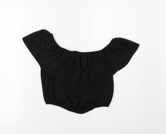 New Look Womens Black   Cropped Blouse Size 12
