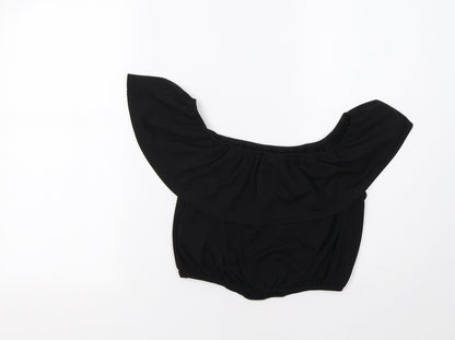 New Look Womens Black   Cropped Blouse Size 12