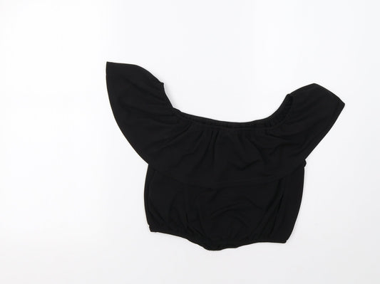New Look Womens Black   Cropped Blouse Size 12