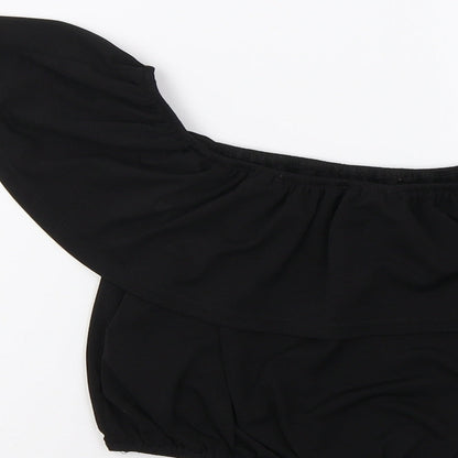 New Look Womens Black   Cropped Blouse Size 12