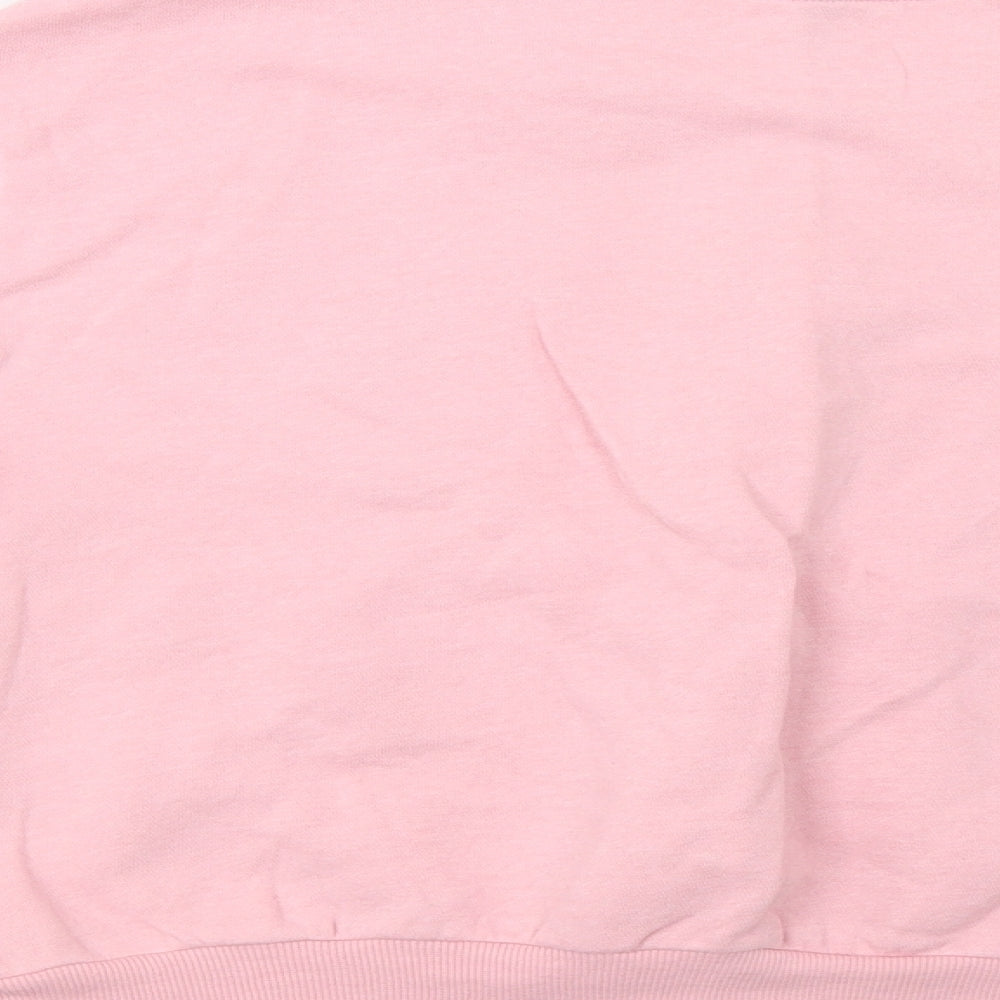 H&M Womens Pink   Pullover Sweatshirt Size M  - Rose Applique