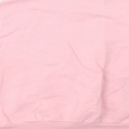 H&M Womens Pink   Pullover Sweatshirt Size M  - Rose Applique