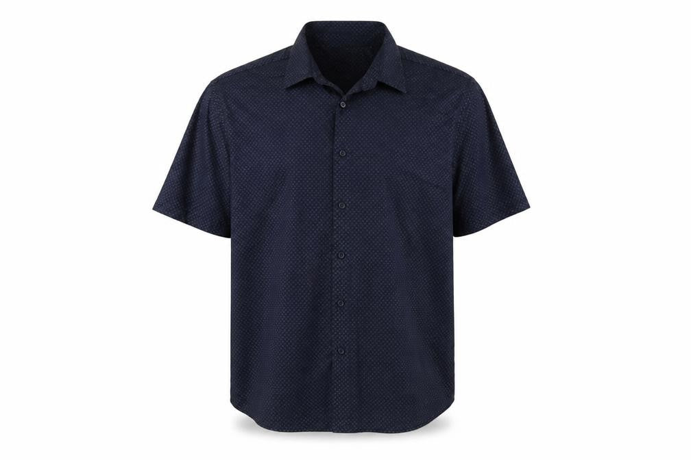 Mens UK Size L Giorgio Blue  Button-Up Short Sleeve Casual Shirt