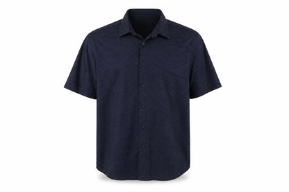 Mens UK Size L Giorgio Blue  Button-Up Short Sleeve Casual Shirt