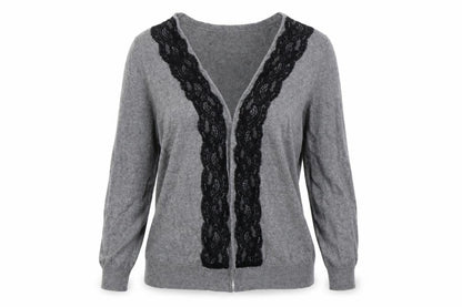 Womens UK Size M H&M Grey Cardigan Jumper
