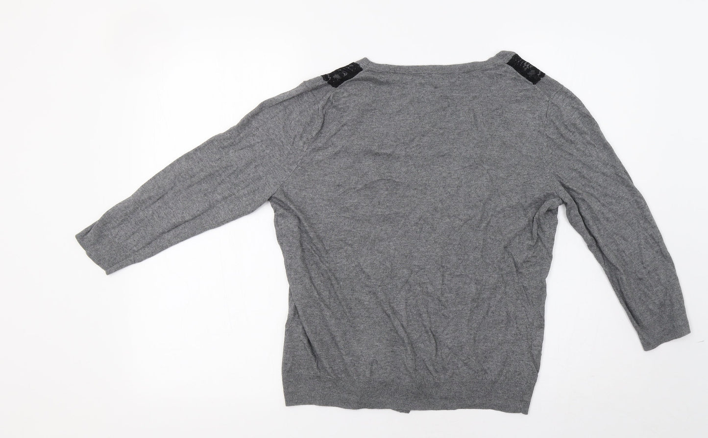 Womens UK Size M H&M Grey Cardigan Jumper