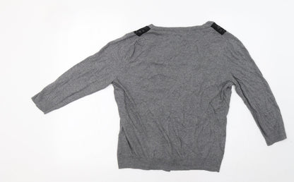 Womens UK Size M H&M Grey Cardigan Jumper