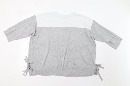 Dorothy Perkins Womens Grey Striped  Pullover Jumper Size 20