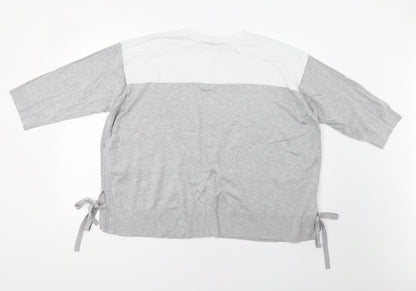 Dorothy Perkins Womens Grey Striped  Pullover Jumper Size 20