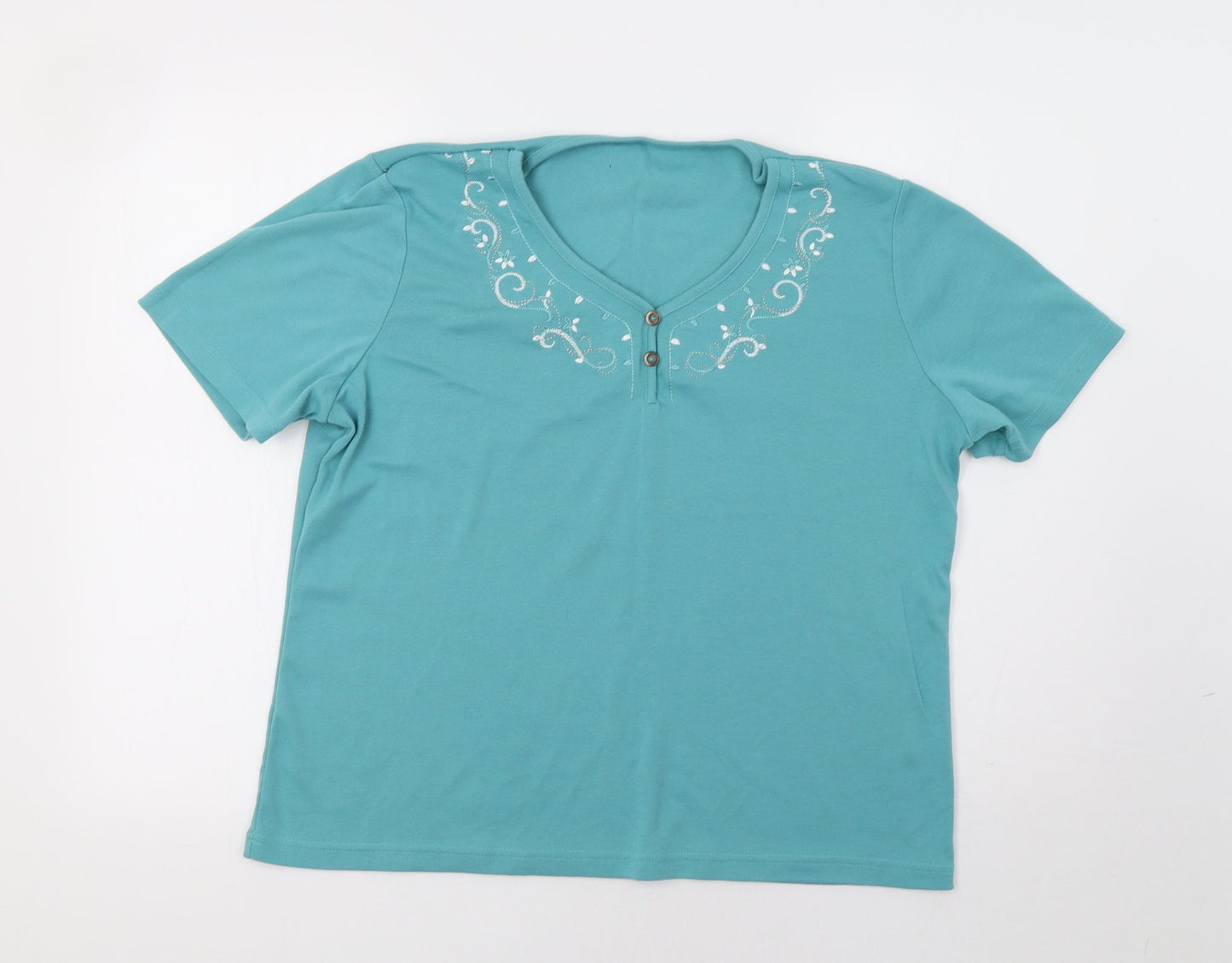 Womens UK Size L BM Green Basic Blouse