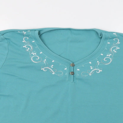 Womens UK Size L BM Green Basic Blouse