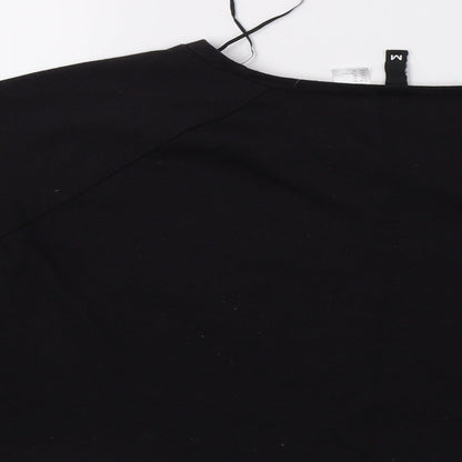 H&M Womens Black Animal Print  Pullover Hoodie Size M