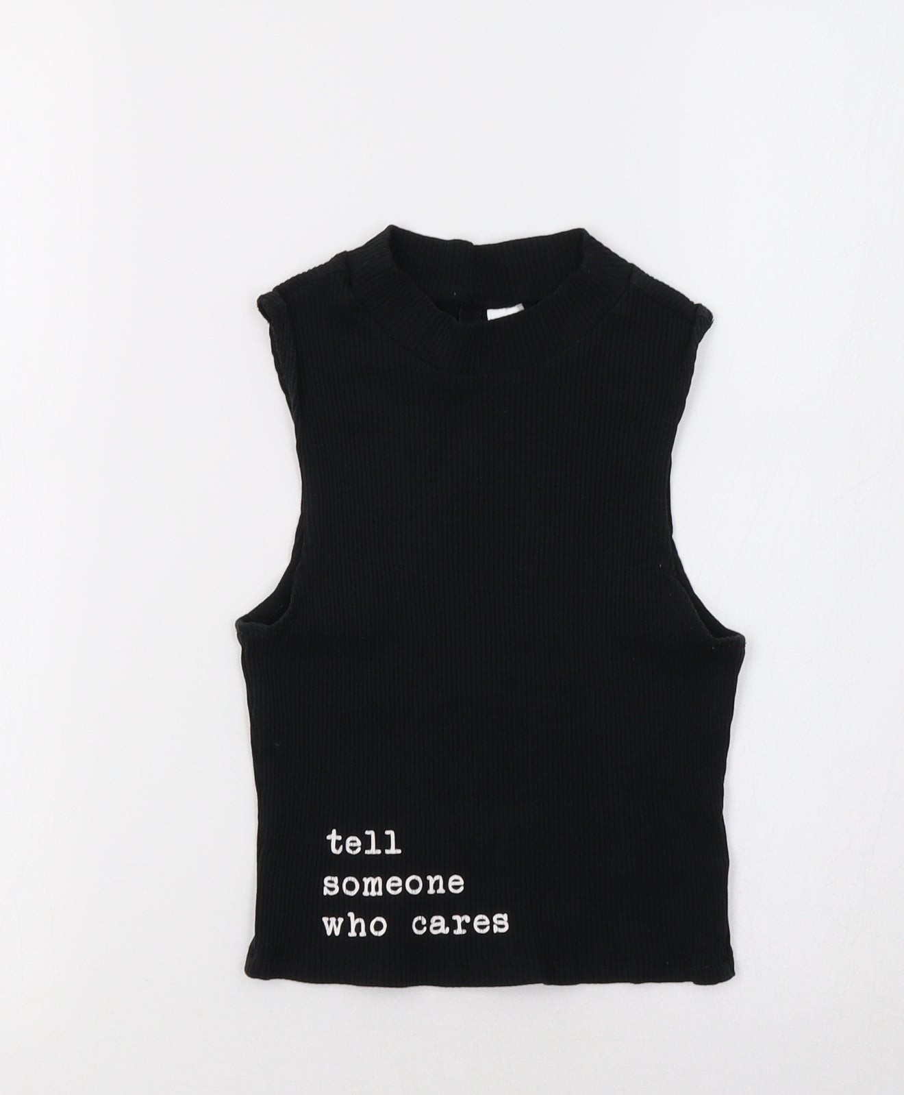Womens UK Size S H&M Black Basic T-Shirt