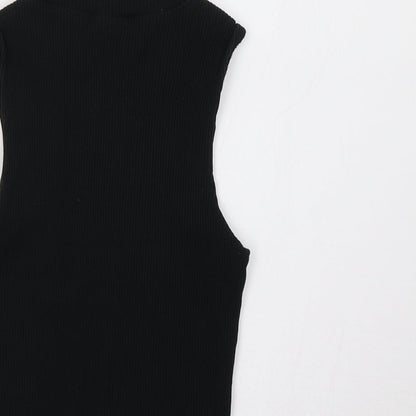 Womens UK Size S H&M Black Basic T-Shirt