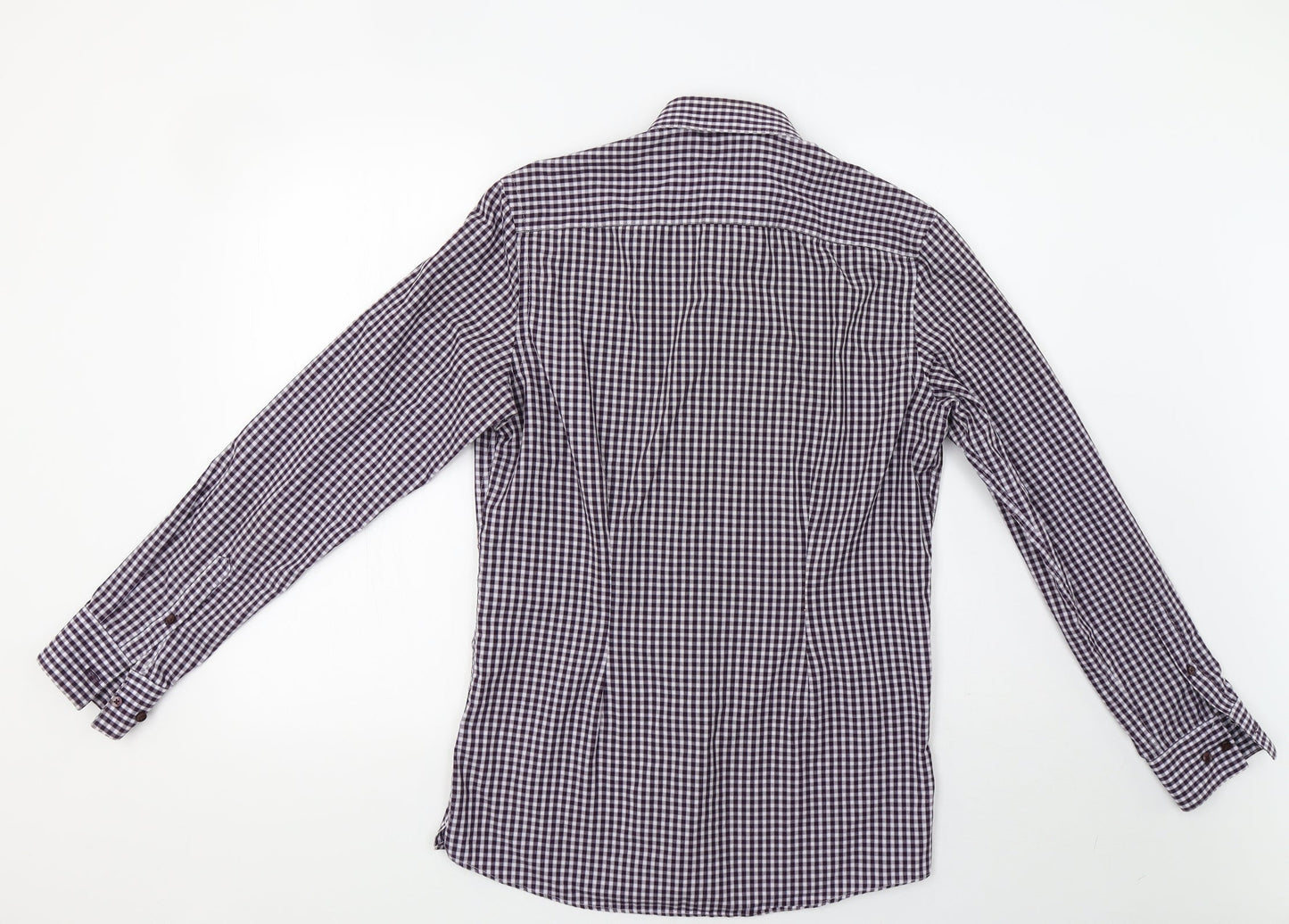 Mens UK Size 15 NEXT Blue  Button-Up Long Sleeve Casual Shirt