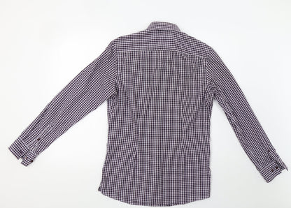 Mens UK Size 15 NEXT Blue  Button-Up Long Sleeve Casual Shirt