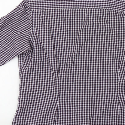 Mens UK Size 15 NEXT Blue  Button-Up Long Sleeve Casual Shirt