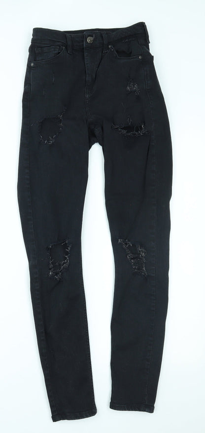 Topshop Womens Black   Skinny Jeans Size 26 in L32 in