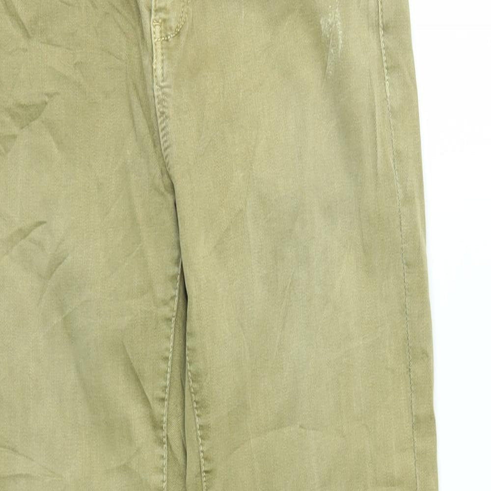 Womens UK Size 10 Stradivarius Regular Fit Straight Beige Jeans