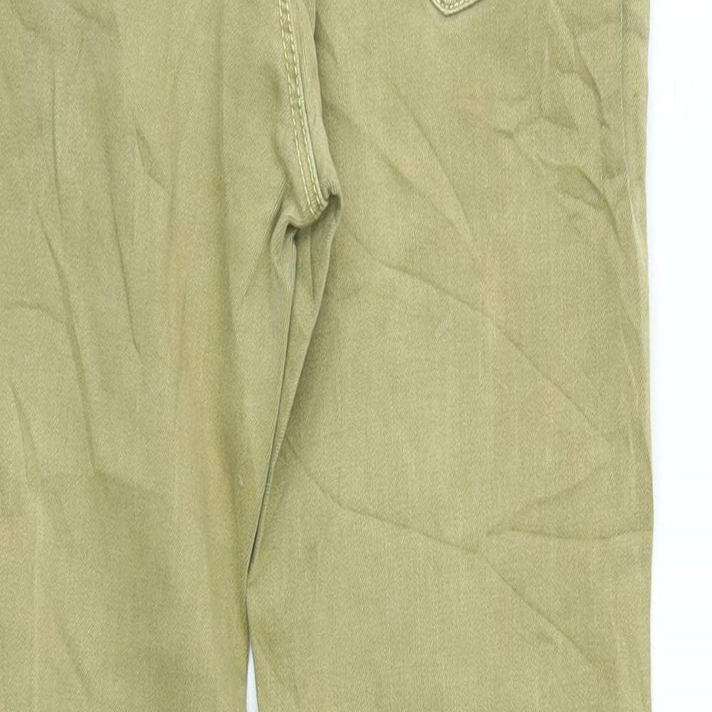 Womens UK Size 10 Stradivarius Regular Fit Straight Beige Jeans