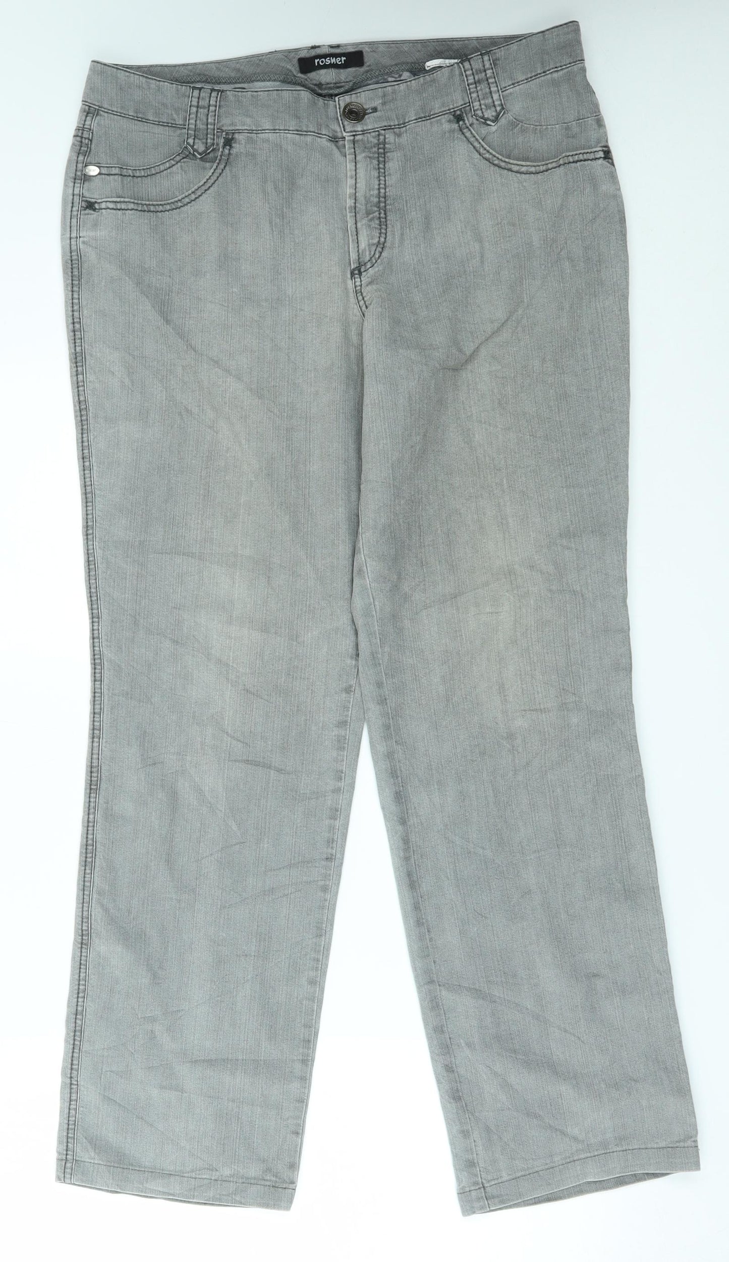 Rosner Womens Grey   Straight Jeans Size 34 in L29 in