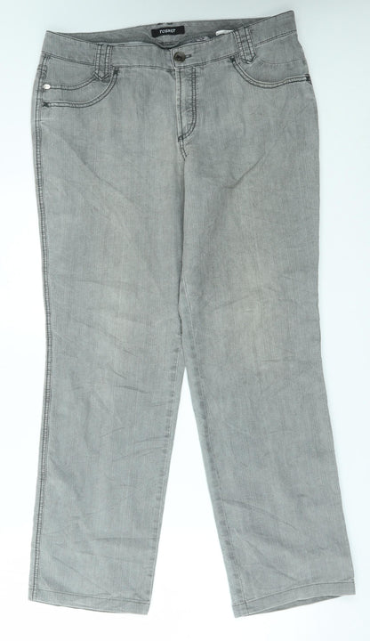 Rosner Womens Grey   Straight Jeans Size 34 in L29 in