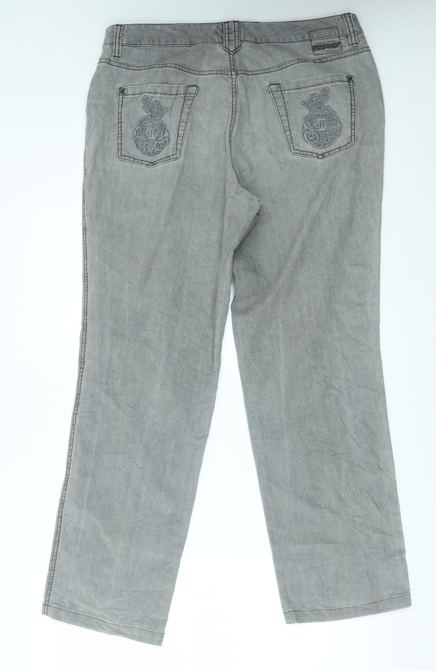 Rosner Womens Grey   Straight Jeans Size 34 in L29 in
