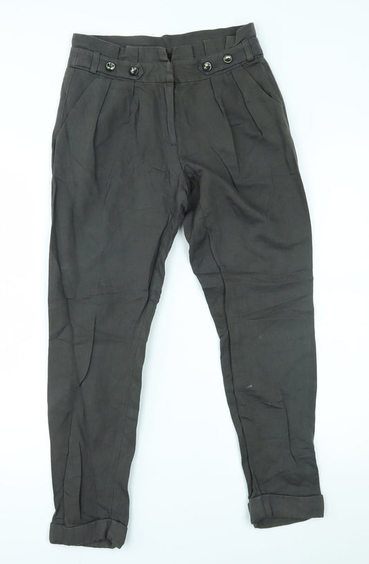 Womens UK Size 8 Topshop Regular Fit  Grey Trousers