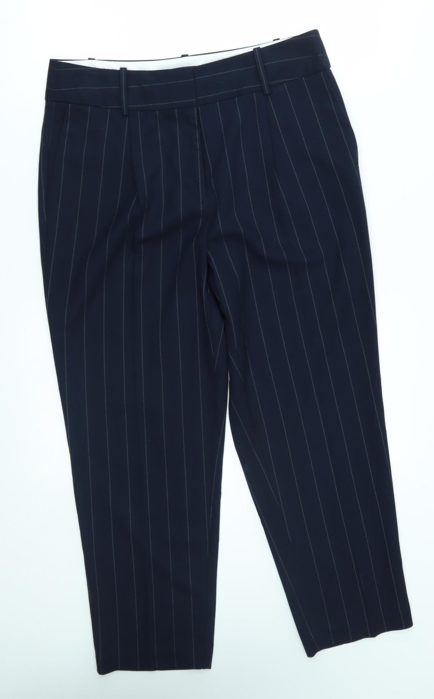 Womens UK Size 12 M&S Regular Fit  Blue Trousers