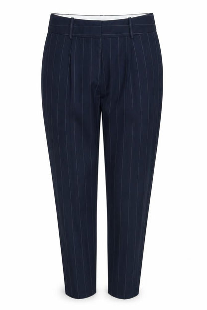 Marks & Spencer Womens Blue Striped  Trousers  Size 12 L24 in