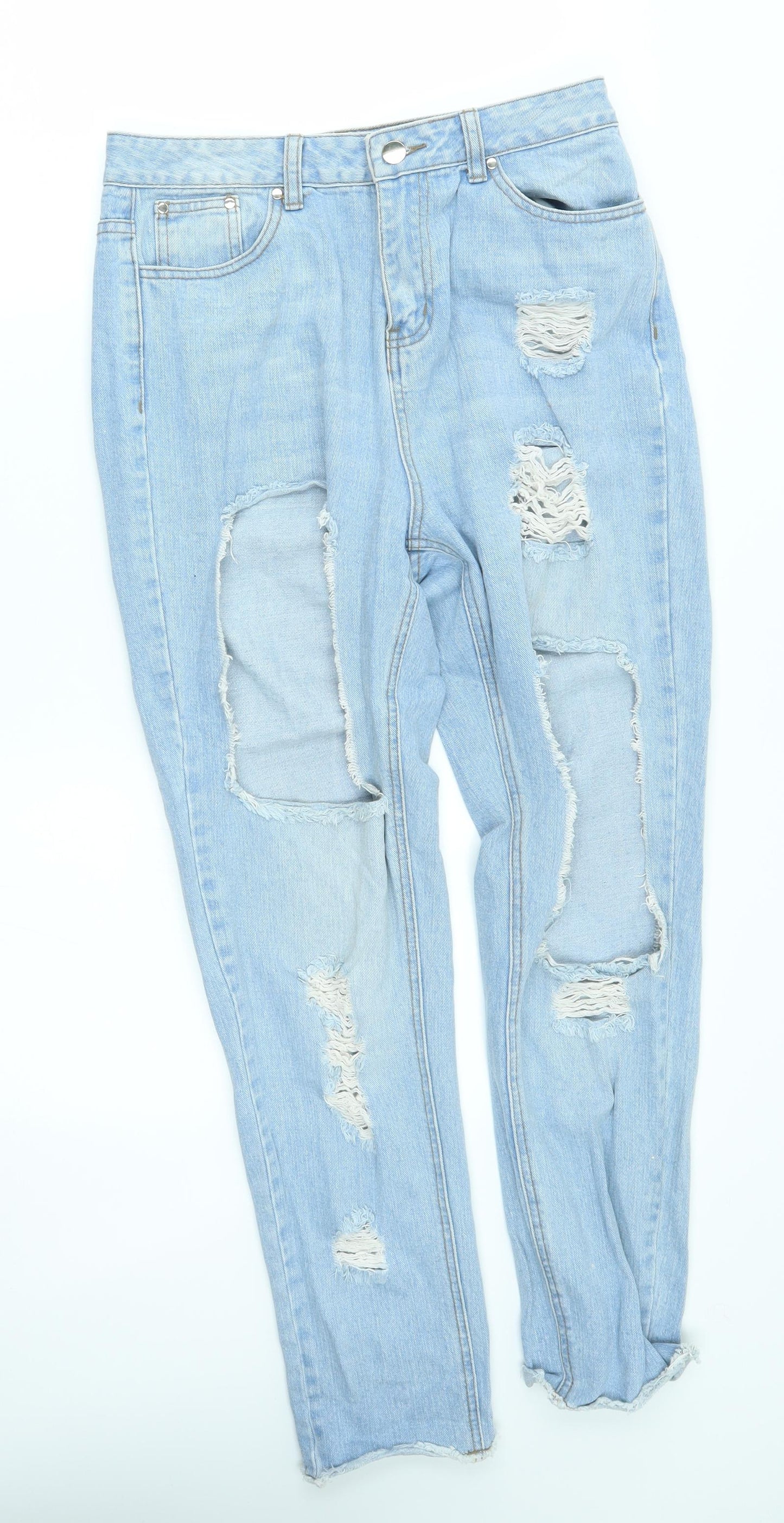Missguided Womens Blue   Straight Jeans Size 10 L26 in