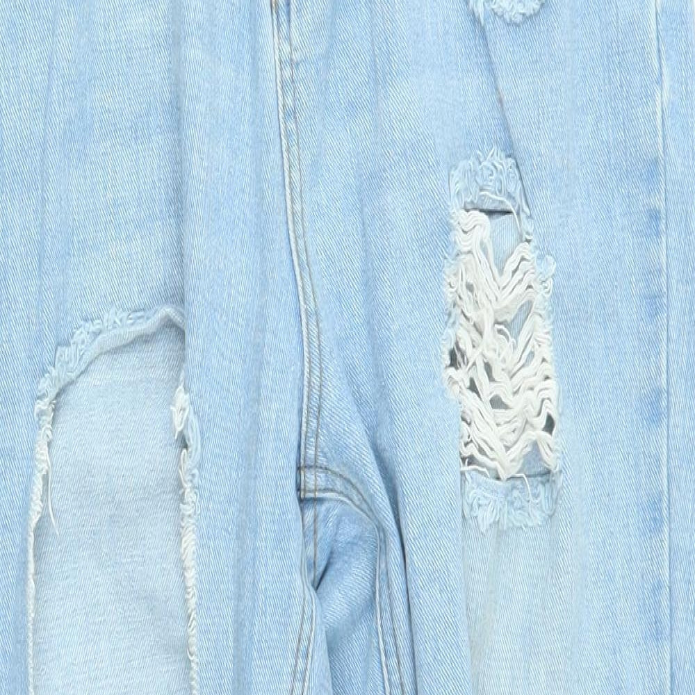 Missguided Womens Blue   Straight Jeans Size 10 L26 in