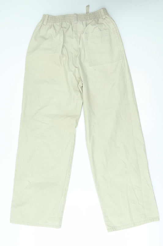 Mens UK Size L Classic Regular Fit  Beige Trousers