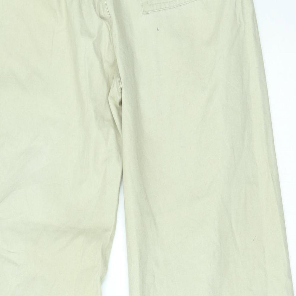 Mens UK Size L Classic Regular Fit  Beige Trousers