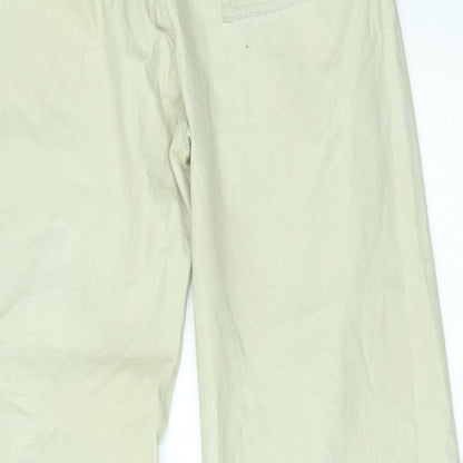 Mens UK Size L Classic Regular Fit  Beige Trousers