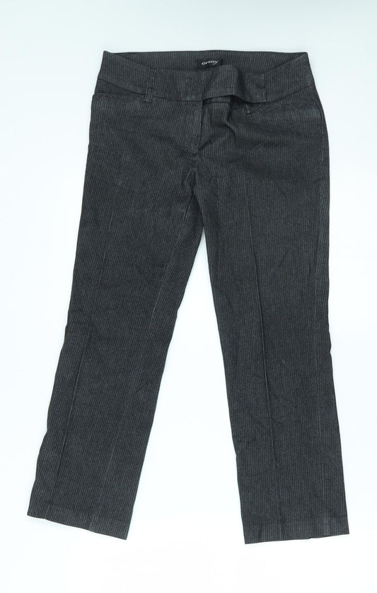 ORSAY Womens Black Striped  Trousers  Size 8 L24 in