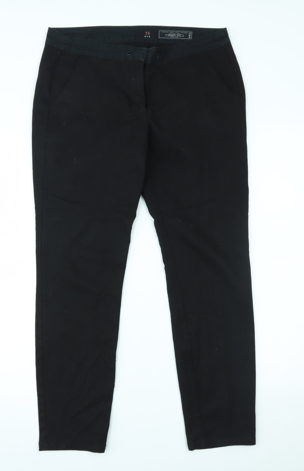 Womens UK Size 36 in Preworn Regular Fit  Black Trousers