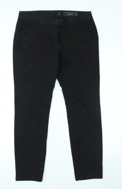 Womens UK Size 36 in Preworn Regular Fit  Black Trousers