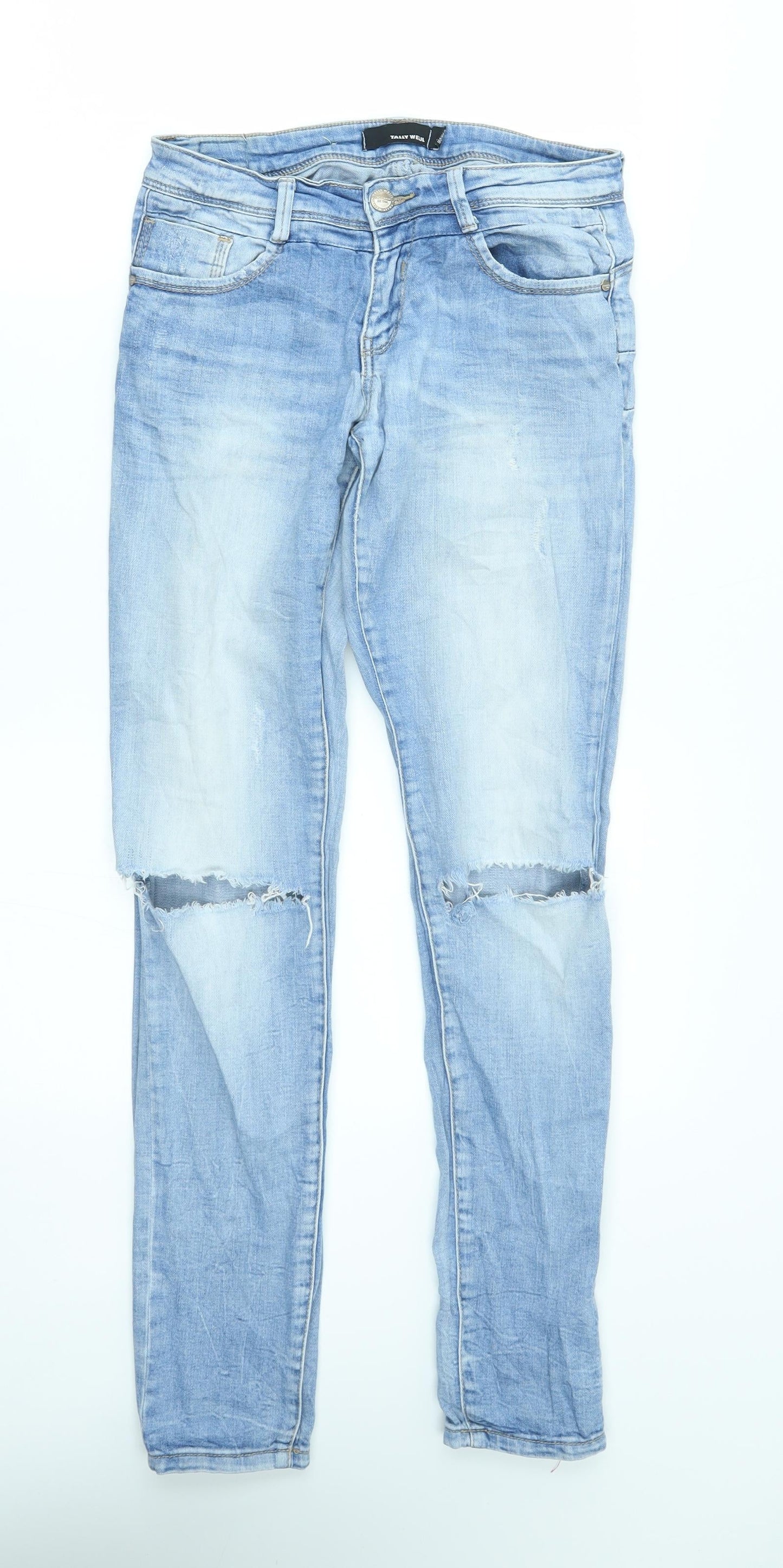 Womens UK Size 8 TALLY WEiJL Regular Fit Skinny Blue Jeans