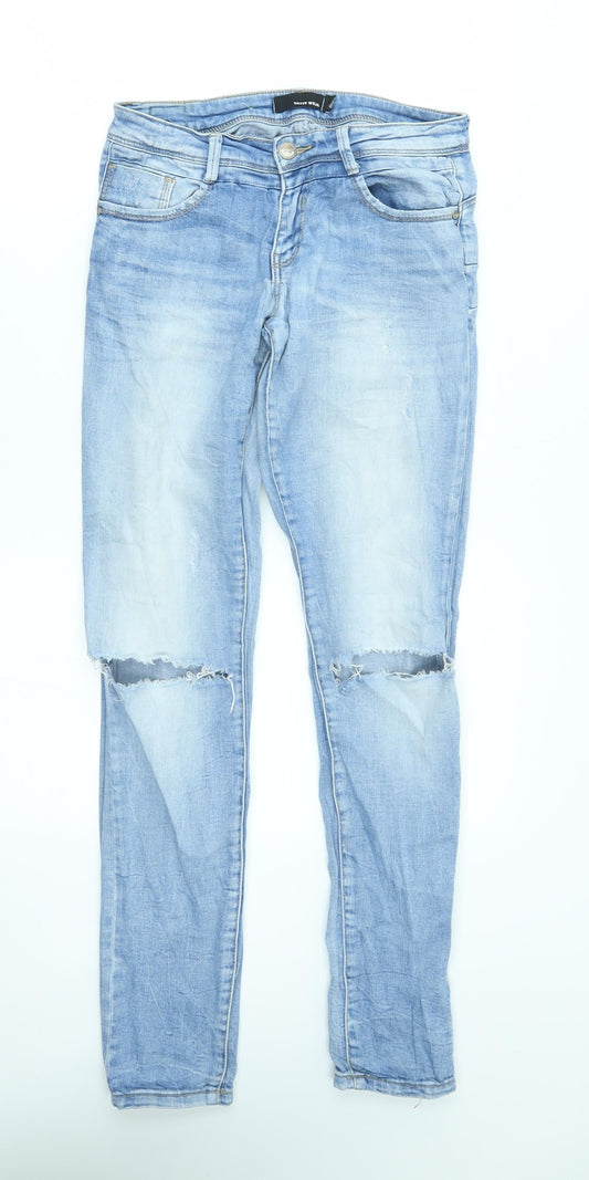 Womens UK Size 8 TALLY WEiJL Regular Fit Skinny Blue Jeans