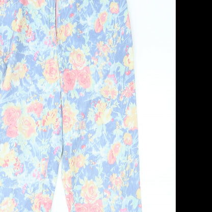 ango Womens Blue Floral  Straight Jeans Size 30 in L26 in