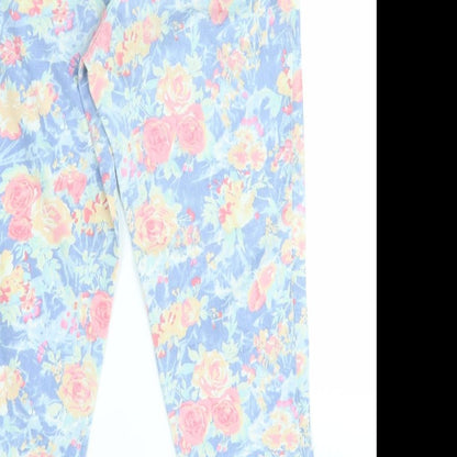 ango Womens Blue Floral  Straight Jeans Size 30 in L26 in