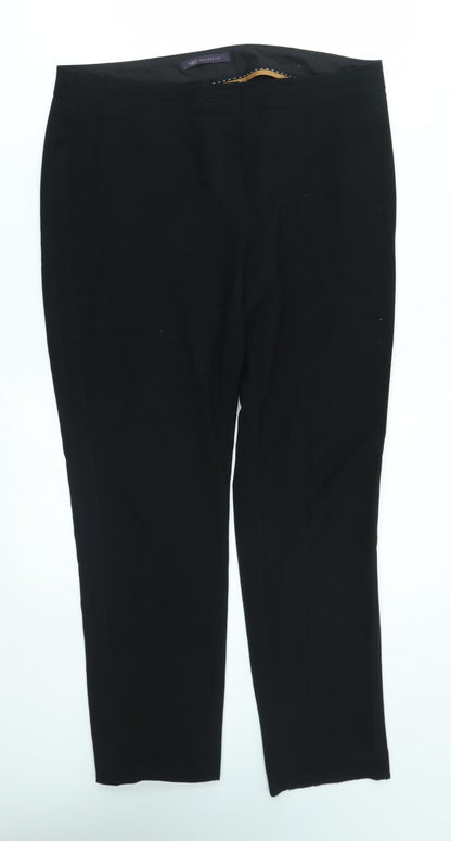 Womens UK Size 12 M&S Regular Fit  Black Trousers