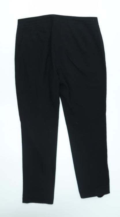 Womens UK Size 12 M&S Regular Fit  Black Trousers