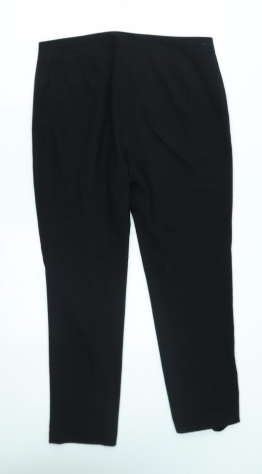 Womens UK Size 12 M&S Regular Fit  Black Trousers