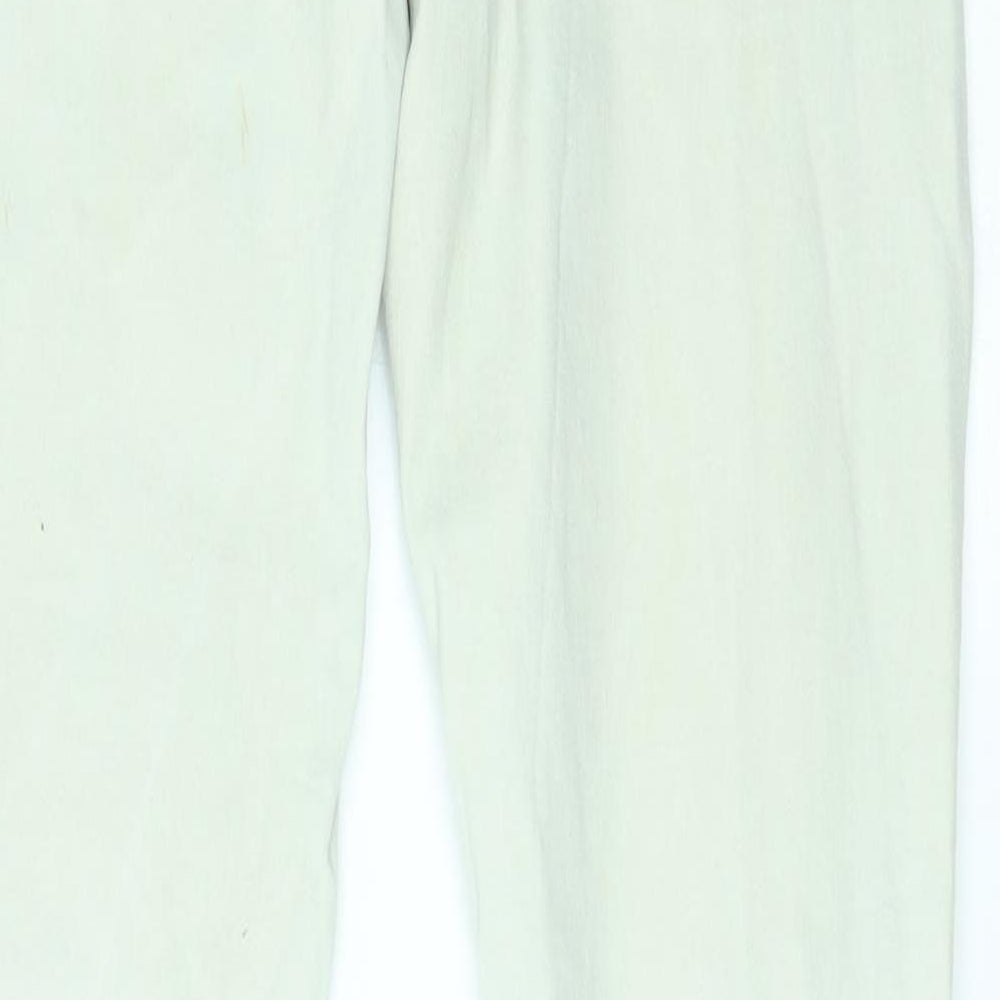 Womens UK Size 30 Preworn Regular Fit Skinny White Jeans