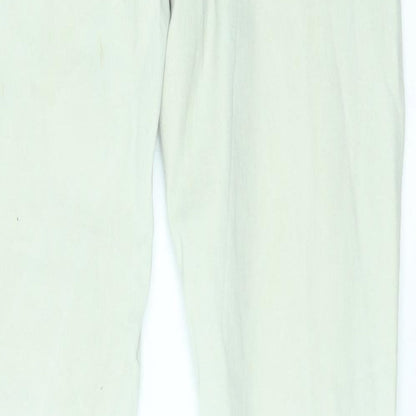 Womens UK Size 30 Preworn Regular Fit Skinny White Jeans