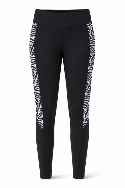 New Look Womens Black Animal Print  Compression Leggings Size S L26 in