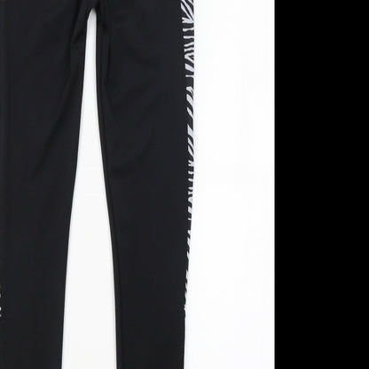 New Look Womens Black Animal Print  Compression Leggings Size S L26 in