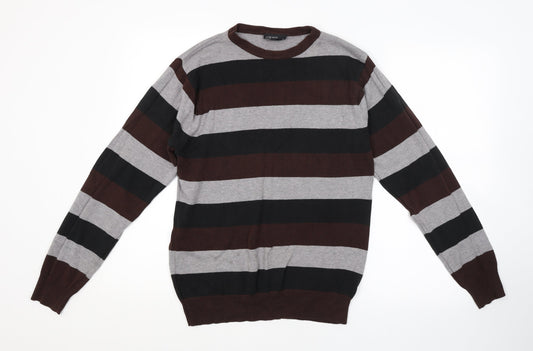 Cedar Wood State Mens Multicoloured Striped  Pullover Jumper Size S